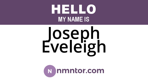 Joseph Eveleigh