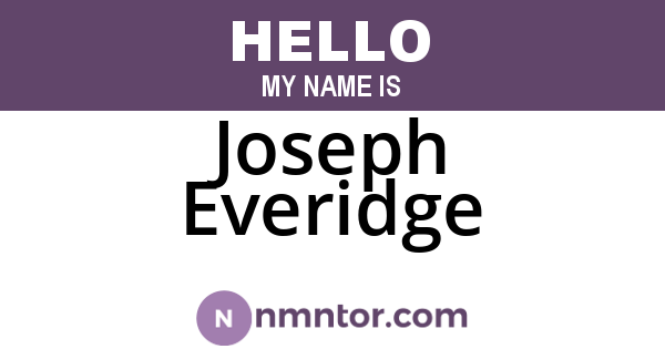 Joseph Everidge