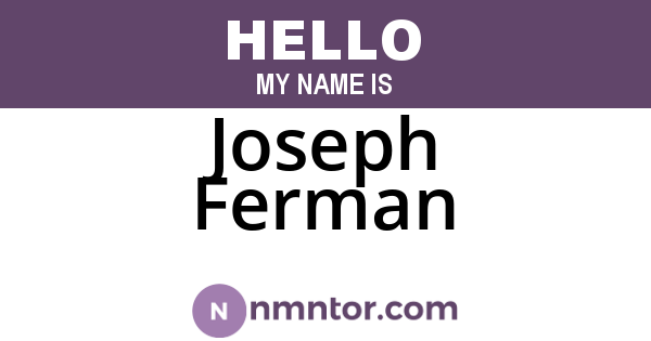 Joseph Ferman