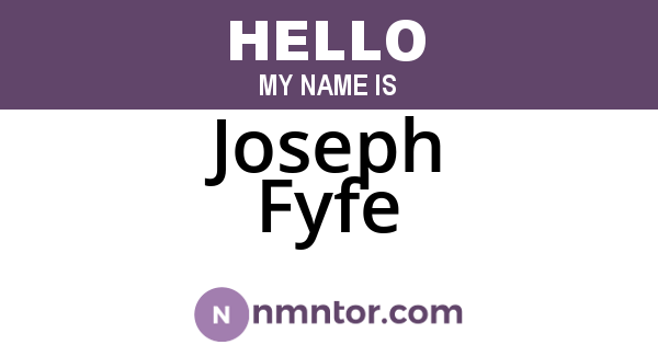 Joseph Fyfe