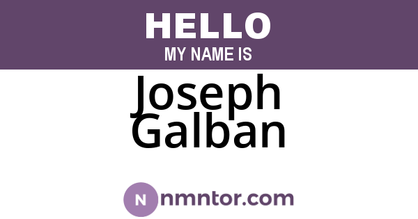 Joseph Galban