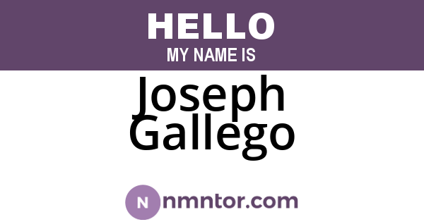 Joseph Gallego
