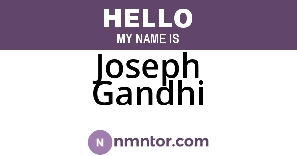 Joseph Gandhi