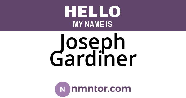 Joseph Gardiner