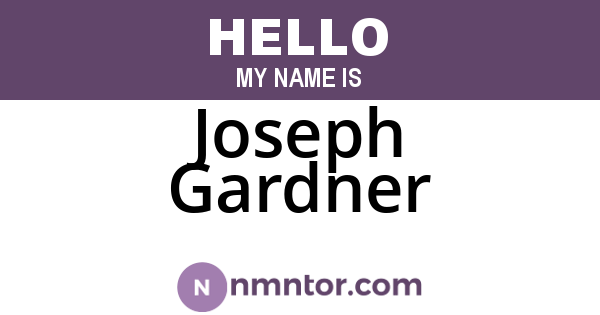 Joseph Gardner