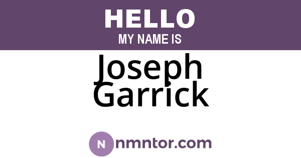 Joseph Garrick