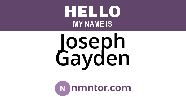 Joseph Gayden