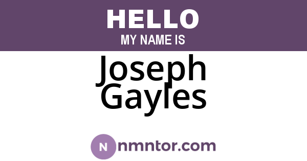 Joseph Gayles