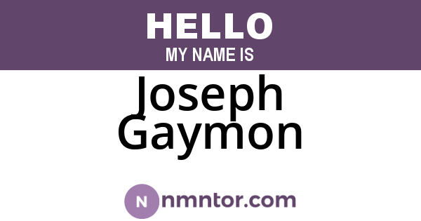 Joseph Gaymon