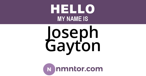 Joseph Gayton