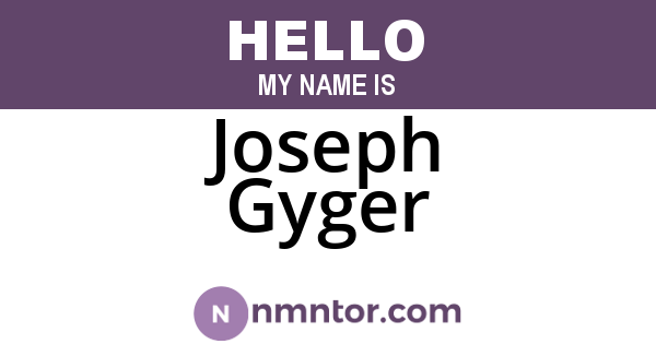 Joseph Gyger