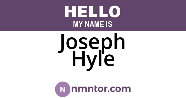 Joseph Hyle
