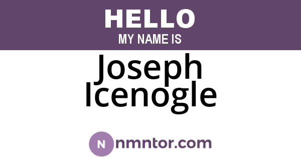 Joseph Icenogle