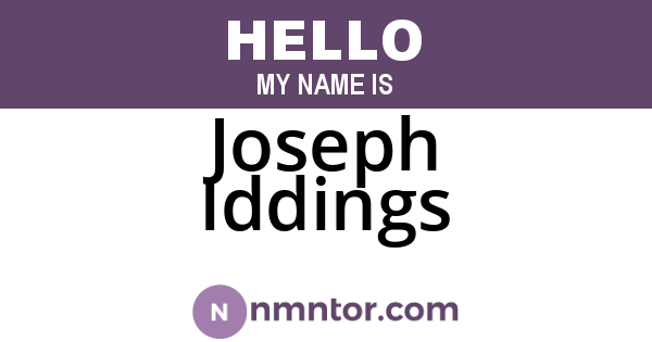 Joseph Iddings