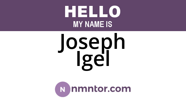 Joseph Igel