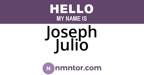 Joseph Julio