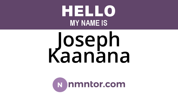 Joseph Kaanana