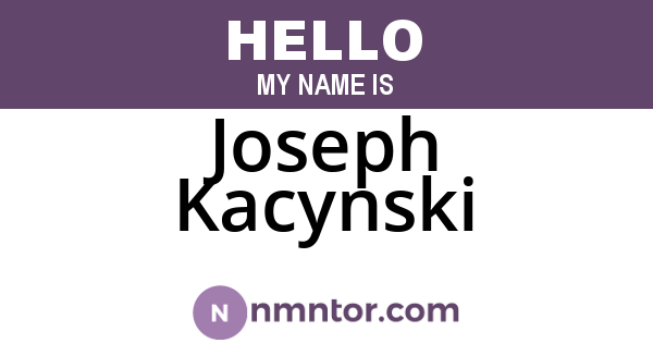 Joseph Kacynski