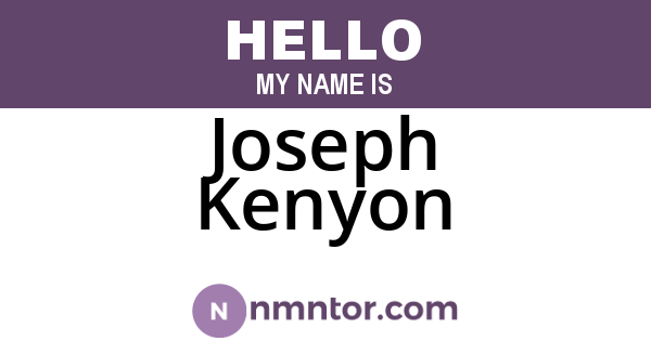 Joseph Kenyon