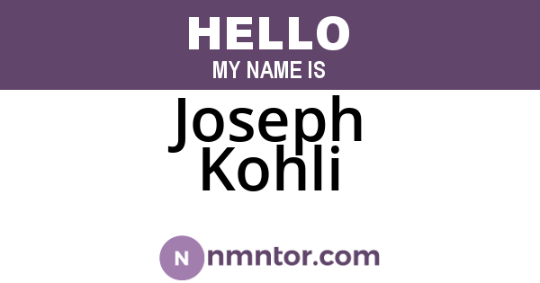 Joseph Kohli