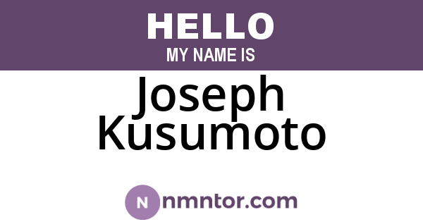 Joseph Kusumoto