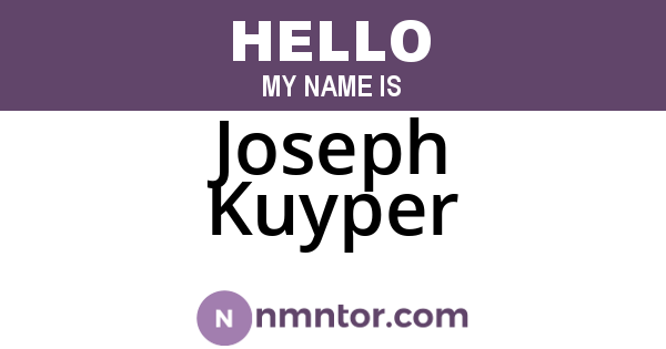 Joseph Kuyper