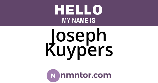 Joseph Kuypers