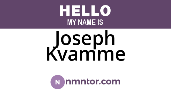 Joseph Kvamme