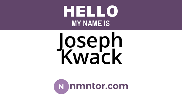 Joseph Kwack