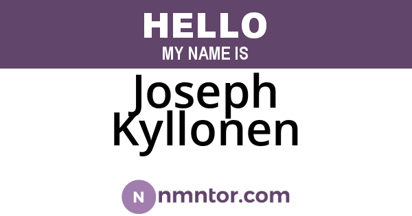 Joseph Kyllonen