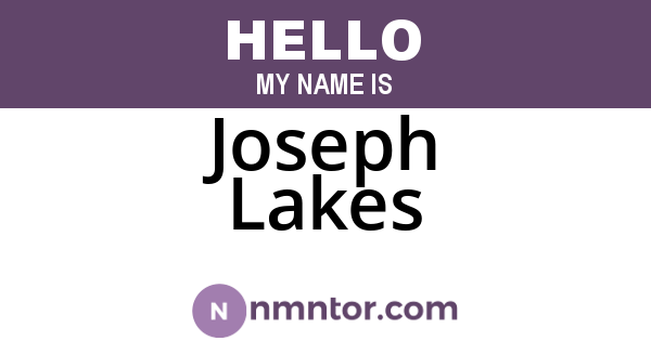Joseph Lakes