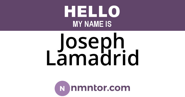 Joseph Lamadrid