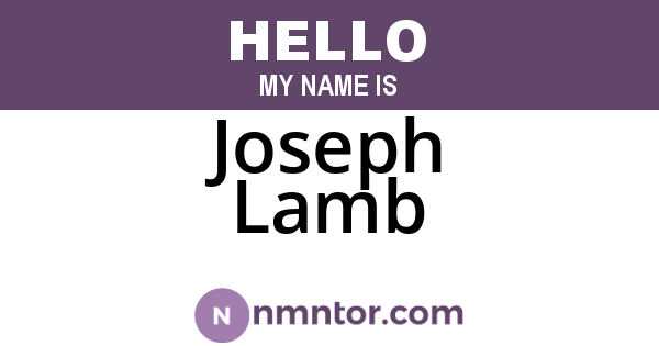 Joseph Lamb