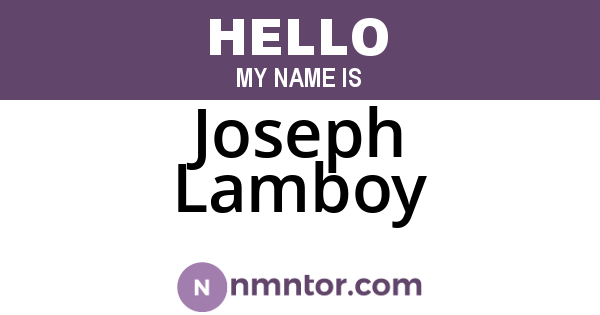 Joseph Lamboy