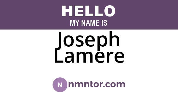 Joseph Lamere