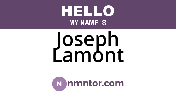 Joseph Lamont