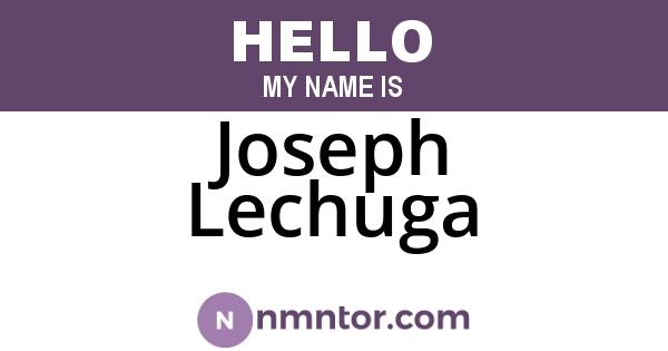 Joseph Lechuga