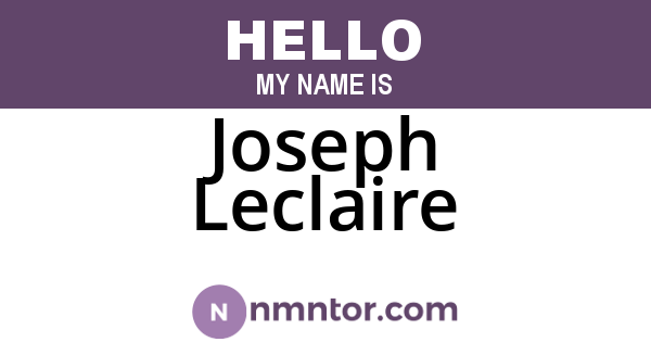 Joseph Leclaire
