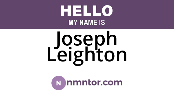 Joseph Leighton