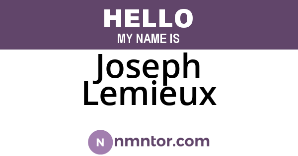 Joseph Lemieux