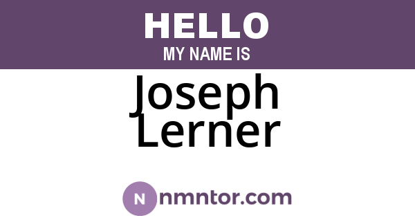 Joseph Lerner