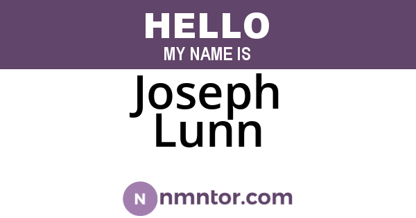 Joseph Lunn