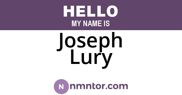 Joseph Lury