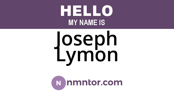 Joseph Lymon