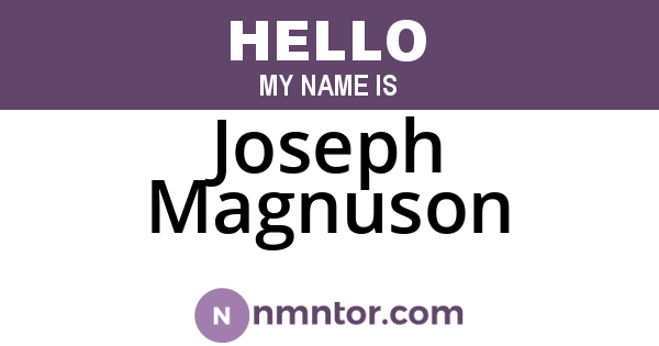 Joseph Magnuson