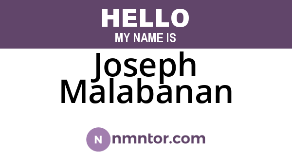Joseph Malabanan