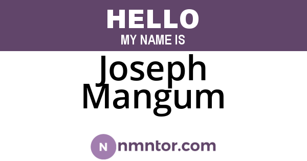 Joseph Mangum