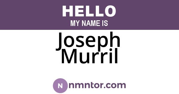 Joseph Murril
