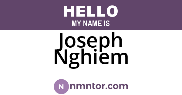Joseph Nghiem