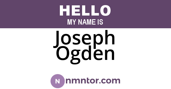 Joseph Ogden
